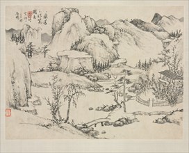 Landscape Album in Various Styles: Scenery of Mt. Changbai after Huang Gongwang, 1684. Zha Shibiao