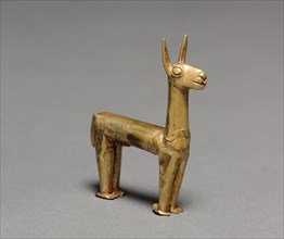 Llama Figurine, 1400-1532. Peru, Bolivia, Chile or Ecuador, Inka style (1400-1532). Hammered gold;