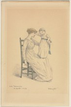 Mother and Child, 1898. Kate Greenaway (British, 1846-1901). Graphite with wash; sheet: 15.3 x 10.1