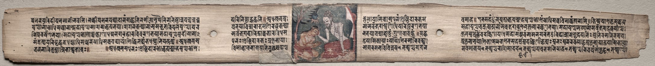 Leaf from Gandavyuha: Sudhana is Blessed by a Rishi, from Chapter 16 Prabhutopasika (recto); Leaf