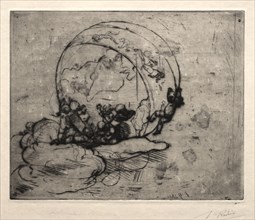 Cupids Leading the World, 1881. Auguste Rodin (French, 1840-1917). Drypoint; platemark: 20.1 x 25