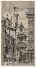 Etchings of Paris:  Church of St. Stephen of the Mount, 1852. Charles Meryon (French, 1821-1868).