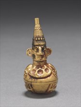 Figural Flask, c. 800-1470. Peru, North Coast, Lambayeque Valley, Sicán or Chimú, 9th-15th Century.