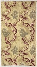 Length of Brocaded Silk, 1700s. France or Italy, 18th century. Damask, brocaded; silk and metal;