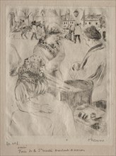 Chestnut Vendor, 1878. Camille Pissarro (French, 1830-1903). Drypoint; sheet: 43.4 x 30.2 cm (17