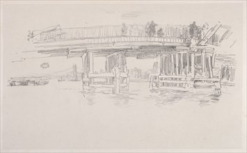 Old Battersea Bridge. James McNeill Whistler (American, 1834-1903). Lithograph