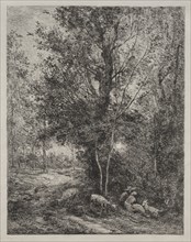 The Shepherd and the Shepherdess, 1874. Charles François Daubigny (French, 1817-1878). Etching;