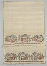 Embroidered Towel (Havlu), 19th century. Turkey, 19th century. Embroidery: silk, gold and silver