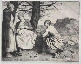 Woman and Child, c. 1886. William Strang (British, 1859-1921). Etching