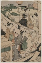 Boating Party on the Sumida River, 1789. Torii Kiyonaga (Japanese, 1752-1815). Color woodblock