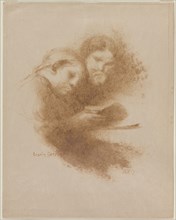 Reading, fourth quarter 1800s. Eugène Carrière (French, 1849-1906). Brush and brown ink; sheet: 41