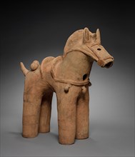 Caparisoned Haniwa Horse, 400s-500s. Japan, Kofun Period (c. 3rd century-538). Earthenware with