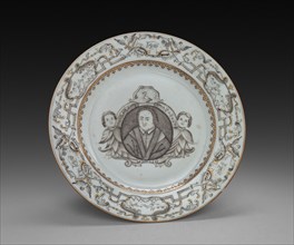 Plate: Martin Luther, 1756. China, Chinese Export, 18th century. Porcelain; diameter: 23.1 cm (9