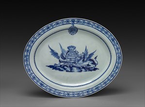 Platter, 1783. China, Chinese Export, 18th century. Porcelain; overall: 29.3 x 36.7 cm (11 9/16 x