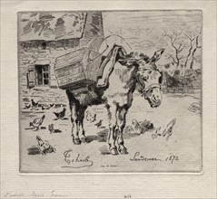 The Mule, Marie-Jeanne, 1872. Félix Hilaire Buhot (French, 1847-1898), Ch. Delâtre. Etching; sheet: