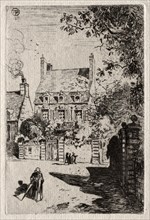 In Province: The House at Orléans, c. 1875. Félix Hilaire Buhot (French, 1847-1898). Etching;
