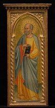 Standing Saint, late 19th - early 20th century. Italy, late 19th-early 20th century. Tempera on