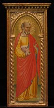 Saint in Red Cloak, late 19th - early 20th century. Italy, late 19th-early 20th century. Tempera on