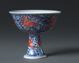 Stem Cup, 1426-1435. China, Jiangxi province, Jingdezhen, Ming dynasty (1368-1644), Xuande mark and