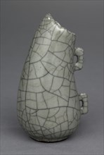 Water Flask:  Guan ware, 1271-1368. China, Yuan dynasty (1271-1368). Glazed stoneware; diameter: 6