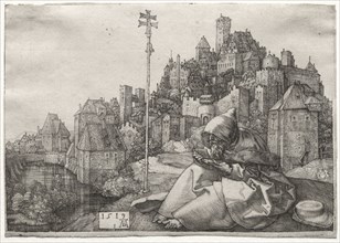 St. Anthony Reading, 1519. Albrecht Dürer (German, 1471-1528). Engraving