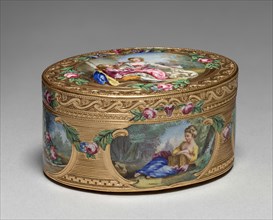 Snuff Box (Tabatière), 1761-1762. Francois Guillaume Tiron (French). Gold and enamel; overall: 2.9