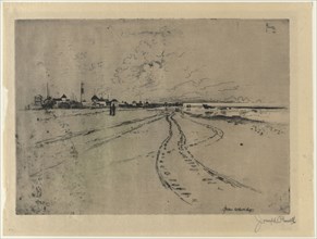 Below Atlantic City, 1881. Joseph Pennell (American, 1857-1926). Etching