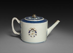 Teapot, c. 1775-1800. China, Chinese Export -- English or American Markets, 18th century.
