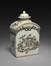 Tea Caddy, c. 1750-1770. China, Chinese Export -- European Market, 18th century. Porcelain;