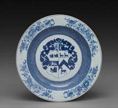 Charger, c. 1720. China, Chinese Export -- English Market, 18th century. Porcelain; diameter: 38.3