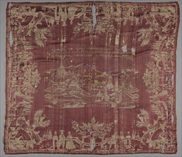 Square of Silk Damask, 1700s. Germany, Silesia ?, 18th century. Satin weave; silk; overall: 93.3 x