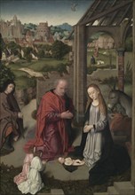 The Nativity, c. 1485-1490. Gerard David (Netherlandish, 1450/60-1523). Oil on wood panel; framed: