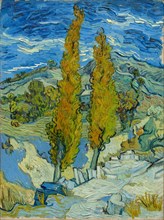 The Poplars at Saint-Rémy, 1889. Vincent van Gogh (Dutch, 1853-1890). Oil on fabric; framed: 81 x