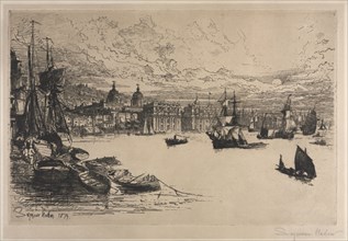 Greenwich. Francis Seymour Haden (British, 1818-1910). Etching