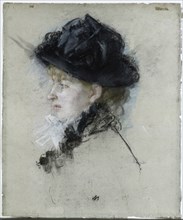 Mlle. Louise Riesener, 1888. Berthe Morisot (French, 1841-1895). Charcoal and pastel; sheet: 56 x