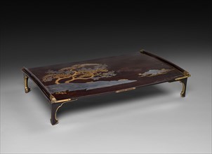 Writing Table, 1400s. Japan, Muromachi  Period (1392-1573). Wood with lacquer; overall: 10.2 x 36.9