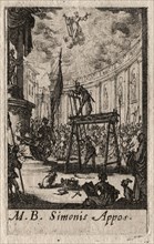 The Martyrdom of the Apostles:  St. Simon. Jacques Callot (French, 1592-1635). Etching