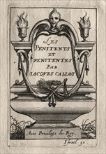 Les Penitents:  Frontispiece. Abraham Bosse (French, 1602-1676), Jacques Callot (French, 1592-1635)