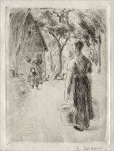 Paysanne portant des seaux, 1889. Camille Pissarro (French, 1830-1903). Etching and drypoint