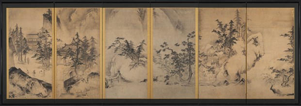 Winter and Spring Landscape, first half of the 15th Century. Attributed to Tensho Shubun (Japanese)