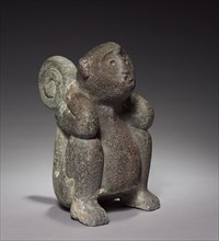 Monkey, 1325-1519. Central Mexico, Tacuba, Aztec, Post-Classic Period. Stone; overall: 24.5 x 14.5