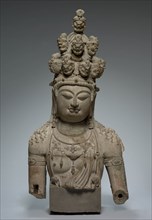 Eleven-Headed Guanyin, 1st quarter 8th Century. China, Tang dynasty (618-907). Gray sandstone;