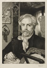 Edmond de Goncourt, 1882. Félix Bracquemond (French, 1833-1914). Etching; sheet: 60.3 x 46.4 cm (23