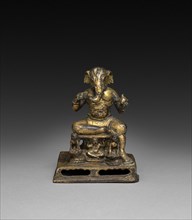 Ganesha, 618-907. China, Tang dynasty (618-907). Gilt bronze; overall: 9.7 x 7.6 x 6.4 cm (3 13/16