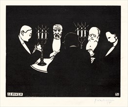 Poker, 1896. Félix Vallotton (French, 1865-1925). Woodcut; sheet: 25.3 x 31.8 cm (9 15/16 x 12 1/2