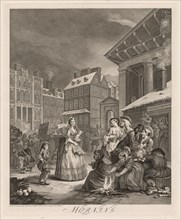 The Four Times of Day, 1738. William Hogarth (British, 1697-1764). Engraving