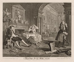 Marriage à la Mode:  Plate II, 1745. William Hogarth (British, 1697-1764). Etching and engraving;