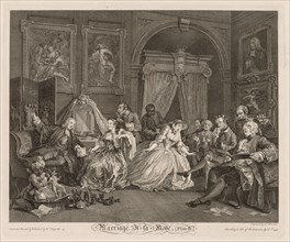 Marriage à la Mode:  The Toilet Scene, 1745. William Hogarth (British, 1697-1764). Engraving
