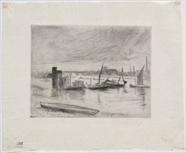Early Morning, Battersea. James McNeill Whistler (American, 1834-1903). Etching