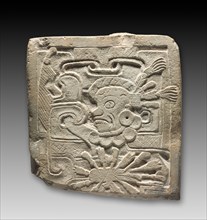 Stela Fragment, 600-950 AD. Mexico, Veracruz?, 600-950 AD. Limestone; overall: 31.8 x 30.8 x 12.2